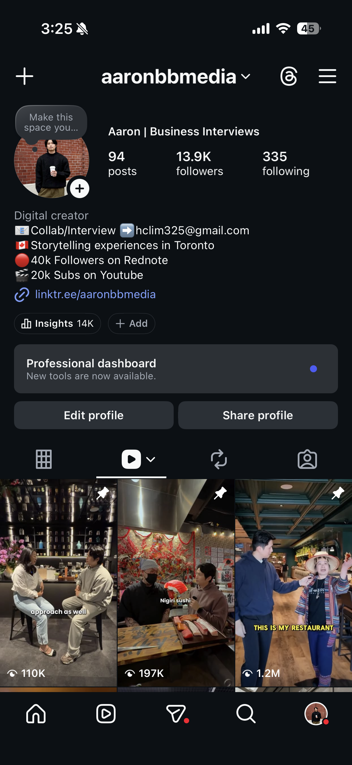 IG @aaronbbmedia · 14K